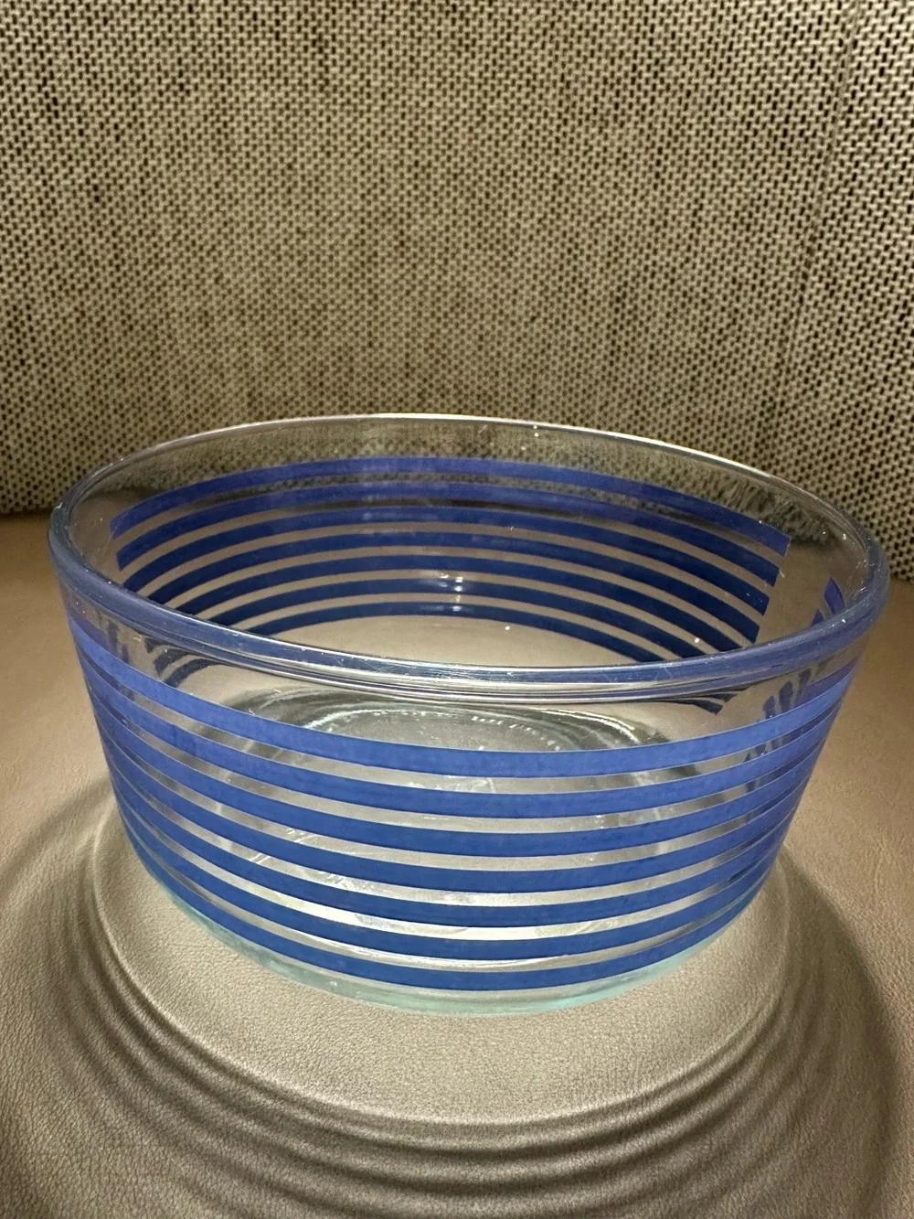 Vintage Pyrex • glass bowl • serving bowl • striped